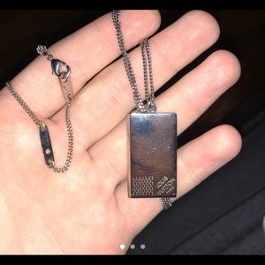 LV silver chain and pendant (tag)